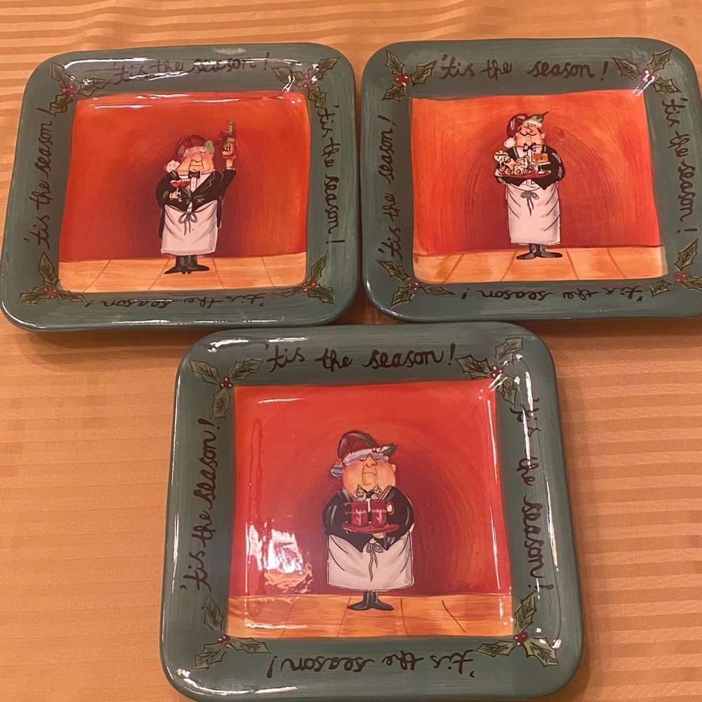 Festive Holiday Plates Set